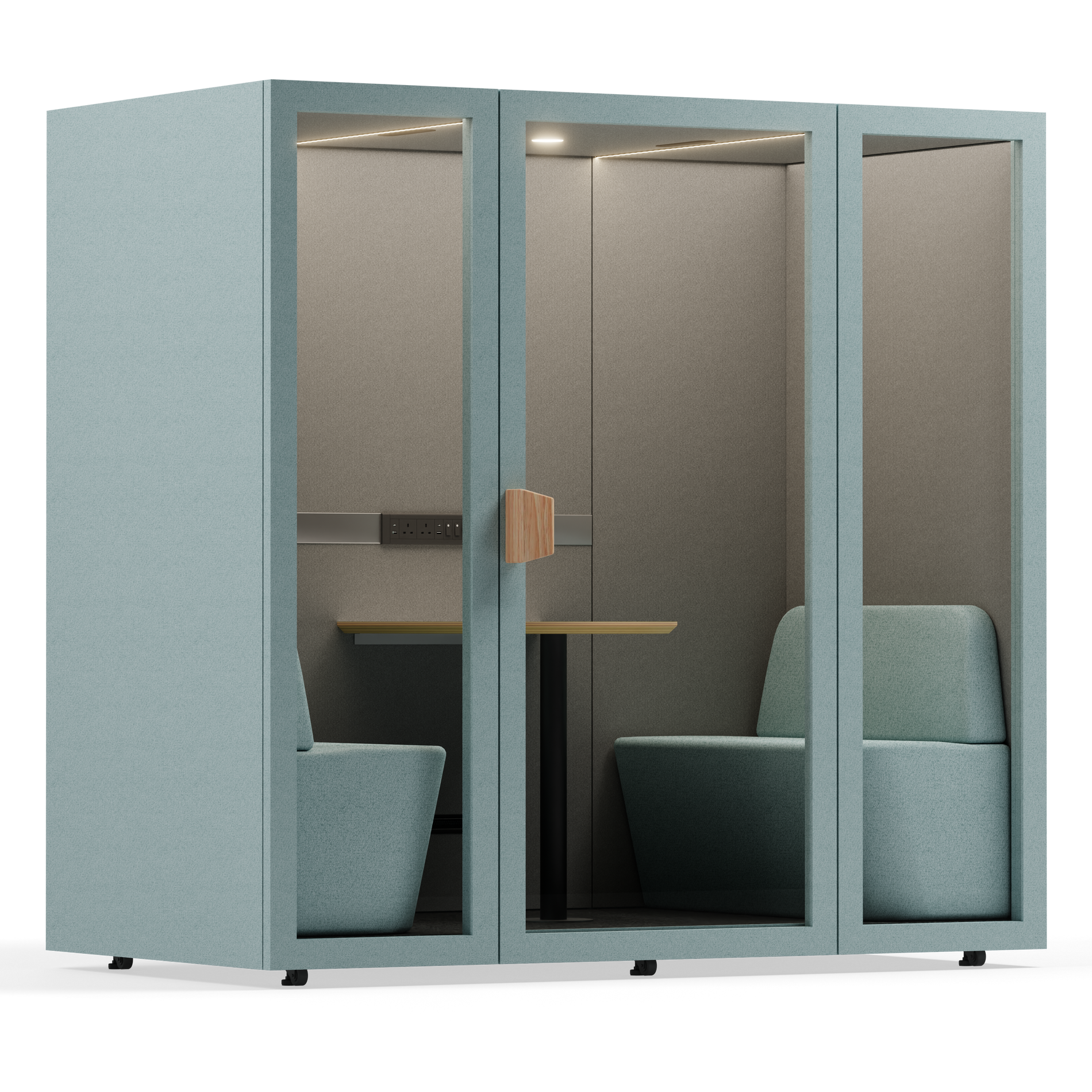 Office Pod - 2-4 PersonFolio Dusty Teal / Furniture As Per Images