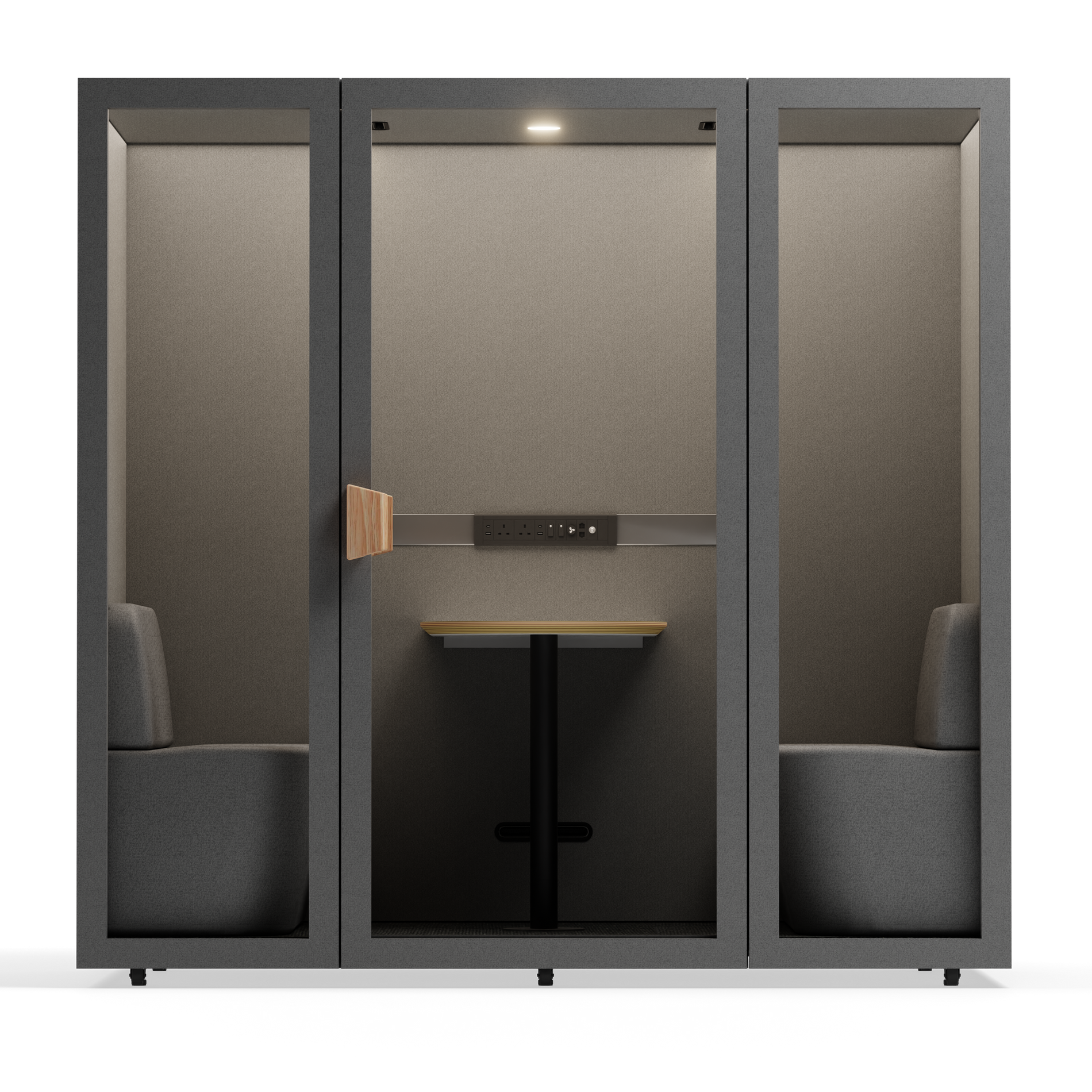 Office Pod - 2-4 PersonFolio Dark Grey / Furniture As Per Images