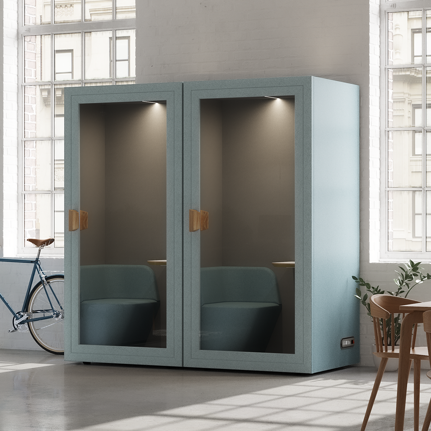 Office Phone Booth FolioFolio Dusty Teal / Furniture Set 1