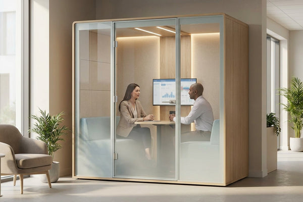 Acoustic pod for confidential patient case reviews