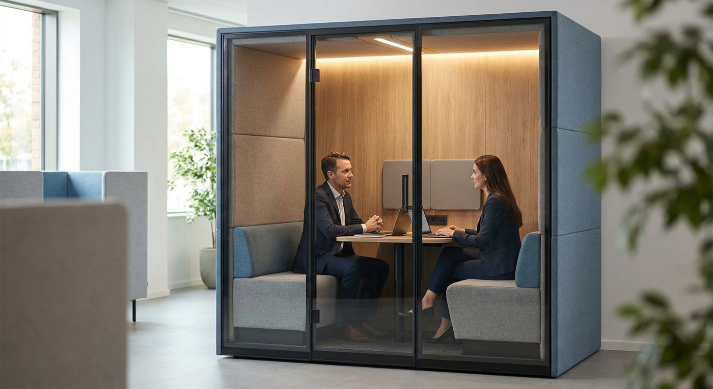 Best 2 person meeting booth for confidential briefings