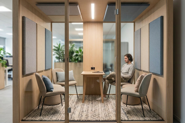 How to reduce reverb inside a soundproof office pod