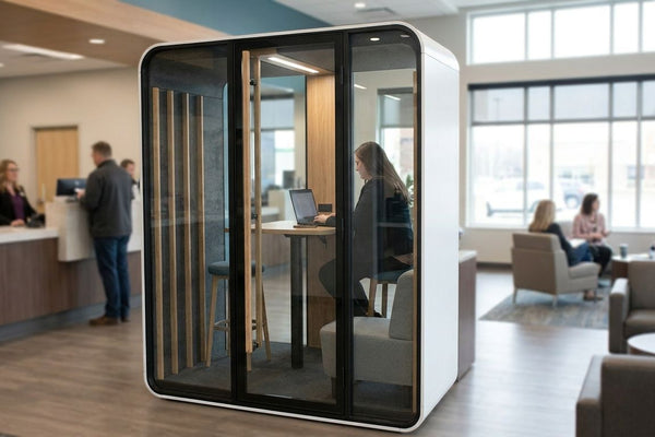 Acoustic pods for credit union branch offices