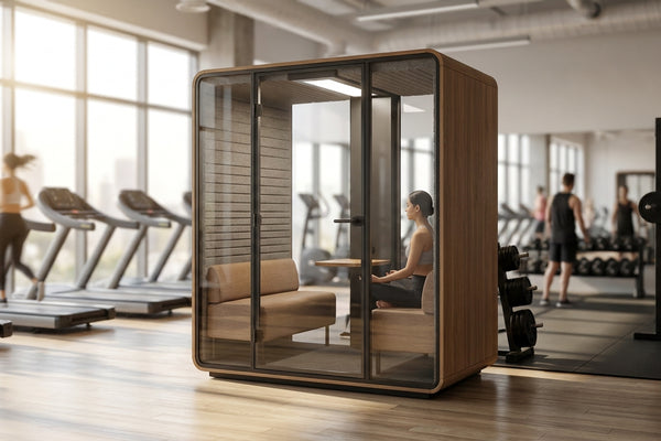 Soundproof pods for gyms and fitness studios