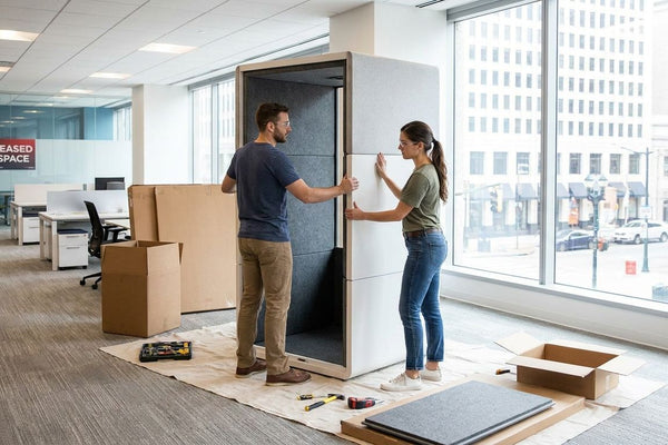 How to install a soundproof pod in leased space