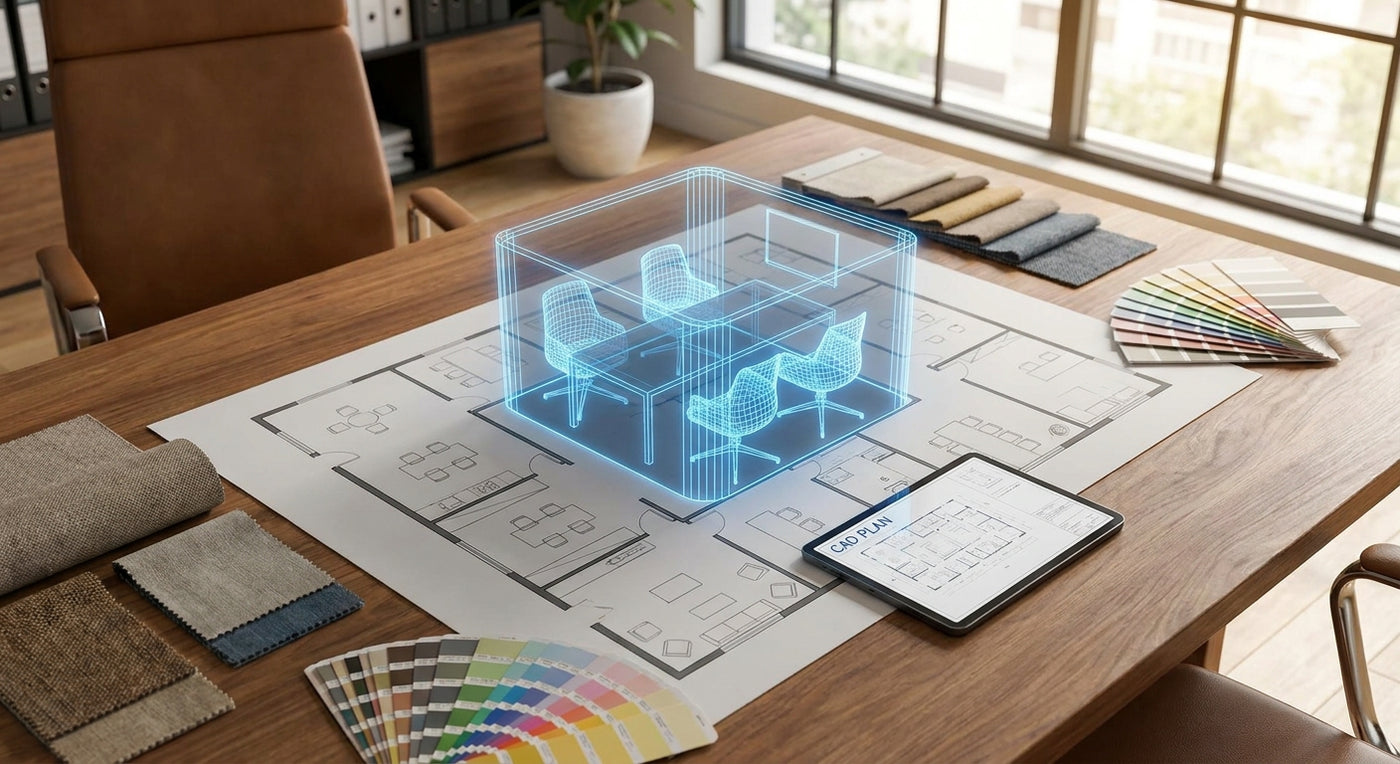 Meeting pod CAD block for office floor plans