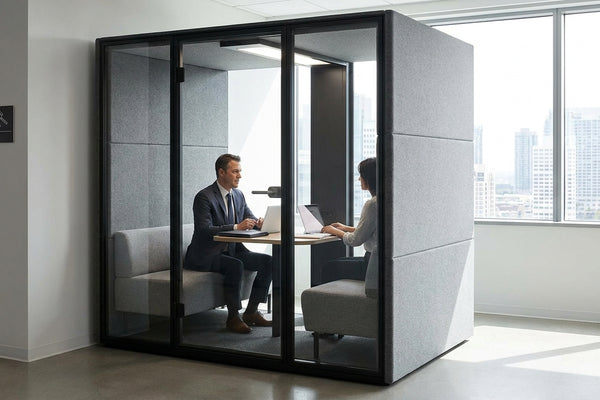 Soundproof pod for immigration and asylum legal consultations