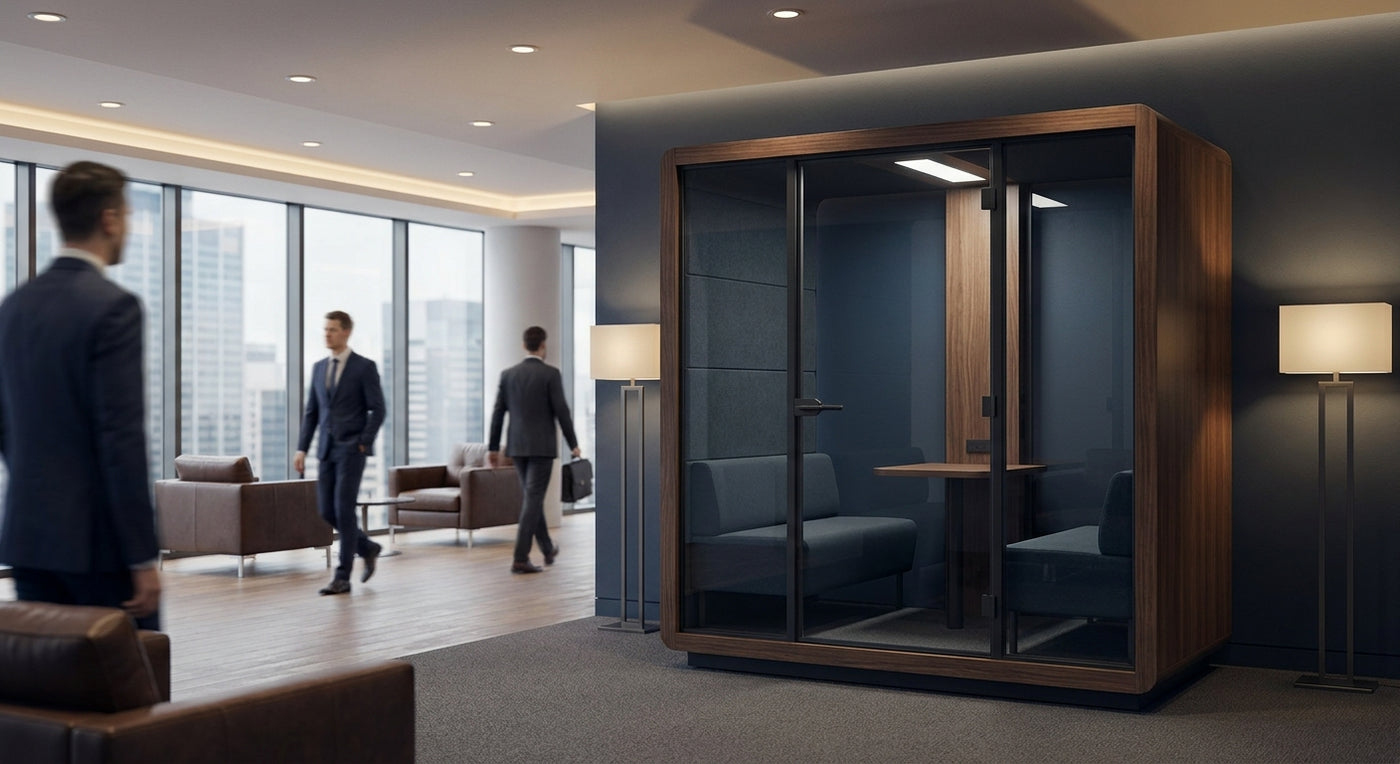 Acoustic meeting pod for law firm offices