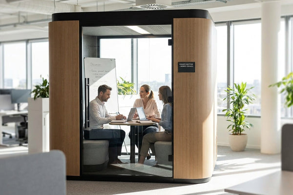 Office pod for private union and works council meetings