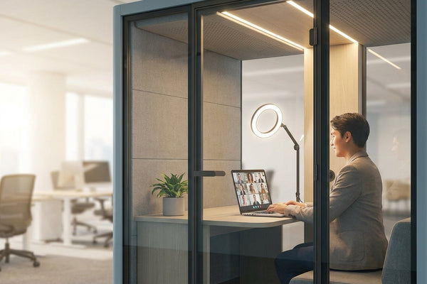 How to choose office pod lighting for video calls