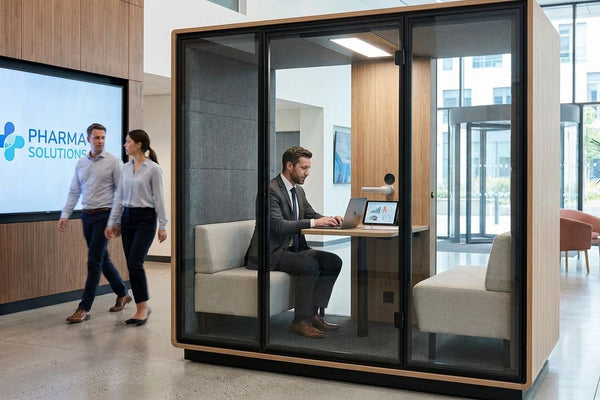 Office pods for pharmaceutical sales teams