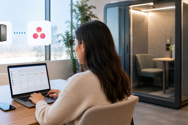 How to connect a soundproof office pod to Asana task boards
