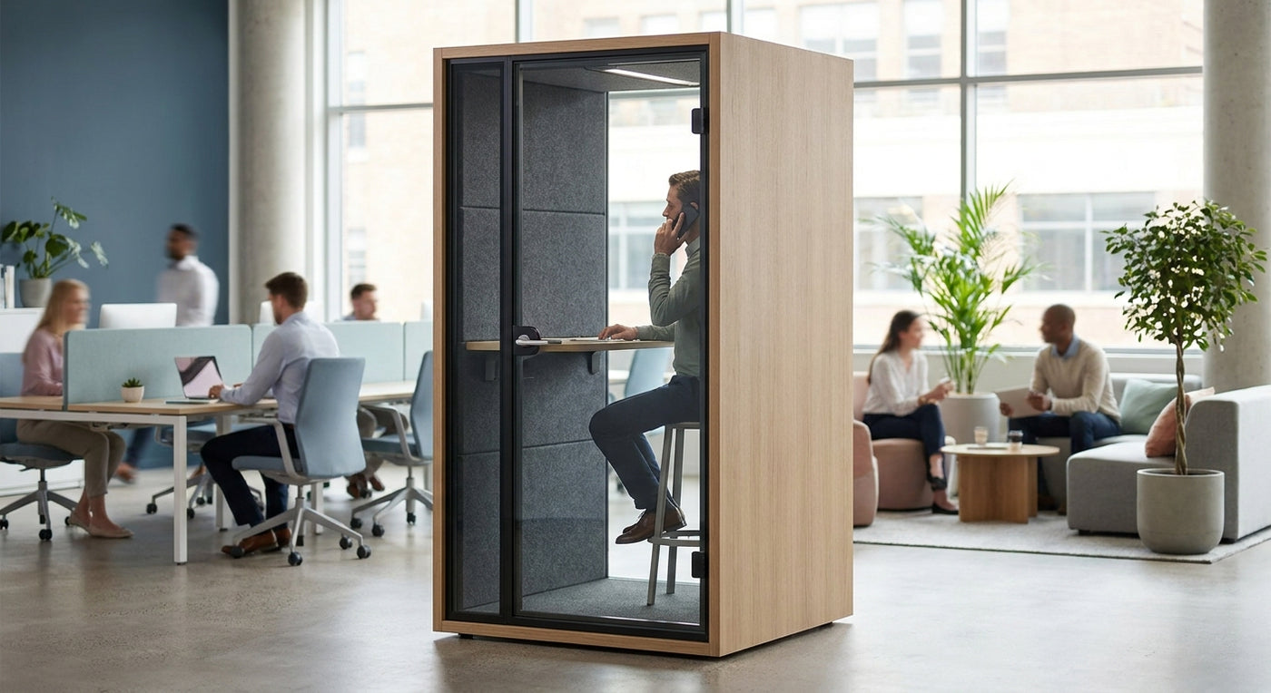 Office phone booth for open plan offices