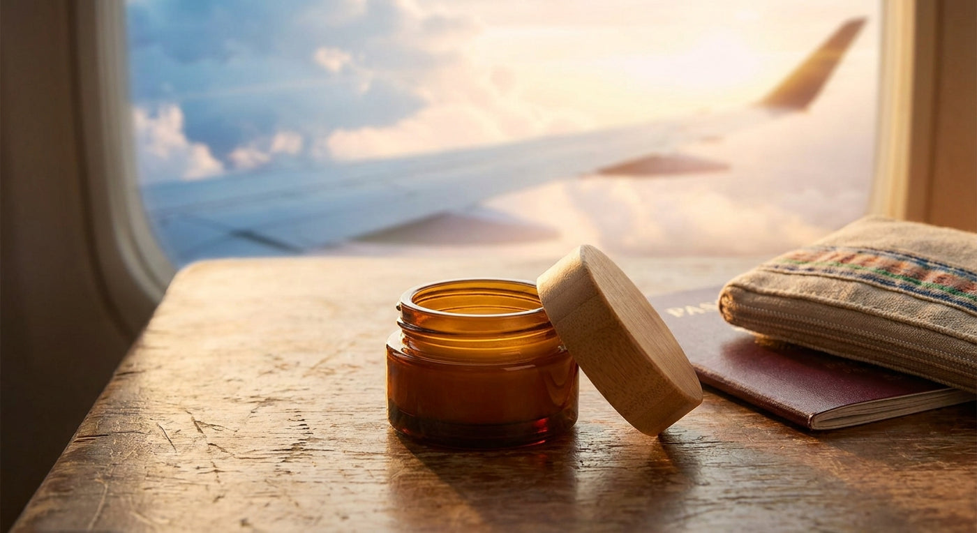 Lip butter balm for long flights and travel days