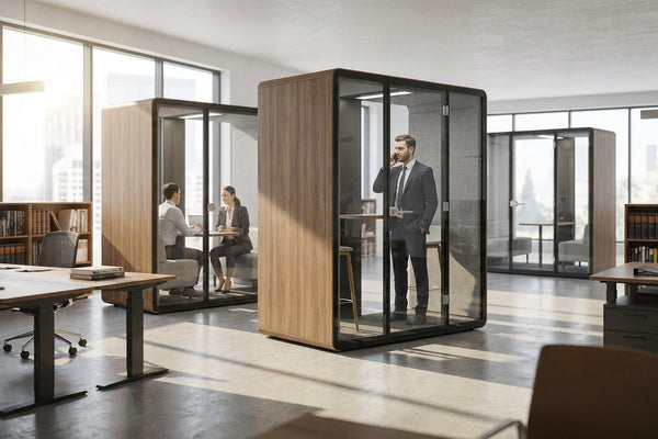 Soundproof pods for open plan law offices