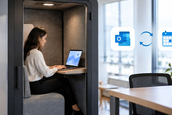 How to connect a soundproof office pod to Outlook calendar