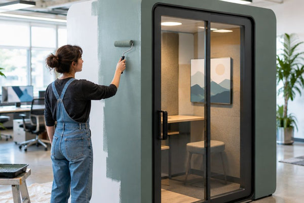 Can you paint or refinish an office pod's exterior?