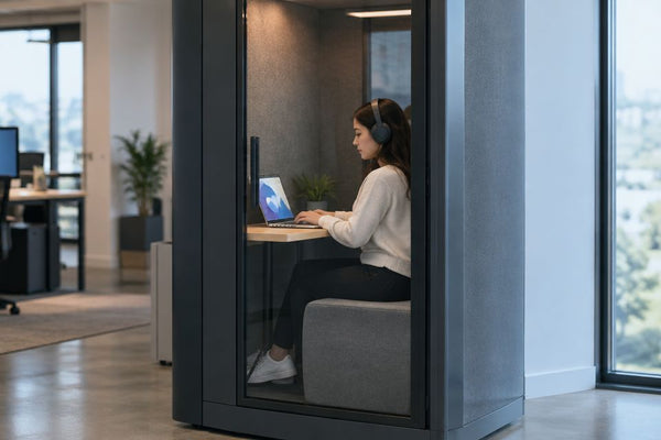 How much sound insulation do office pod windows give?