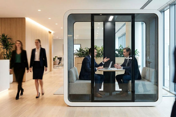 Soundproof pods for private equity deal rooms