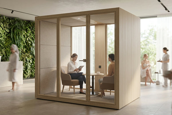 Office pods for spa and wellness business consultations
