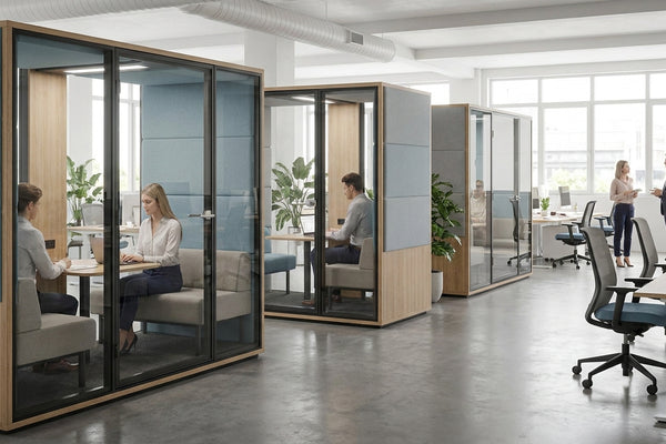 How to place office pods to maximise acoustic zoning