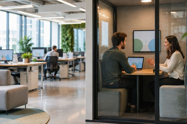Where should you hold one-to-ones in an open-plan office?