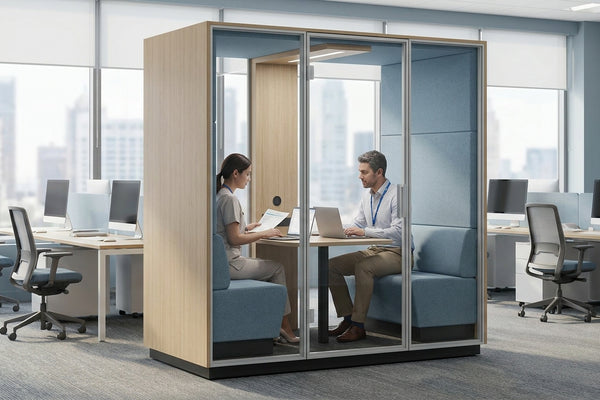 Soundproof office pod for healthcare admin teams