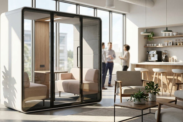 Office pods for shared kitchen and breakout areas