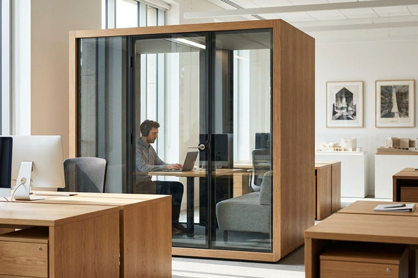Soundproof pods for museum and gallery back offices