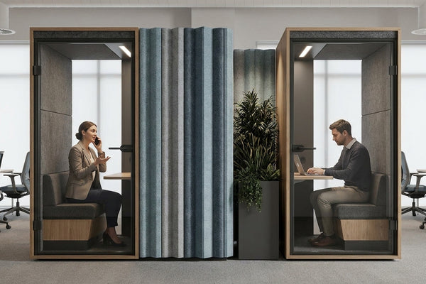 How to reduce noise bleed between office meeting pods