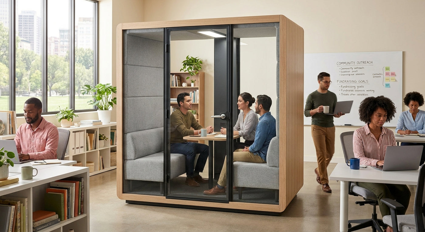 Meeting pods for charity and not-for-profit offices