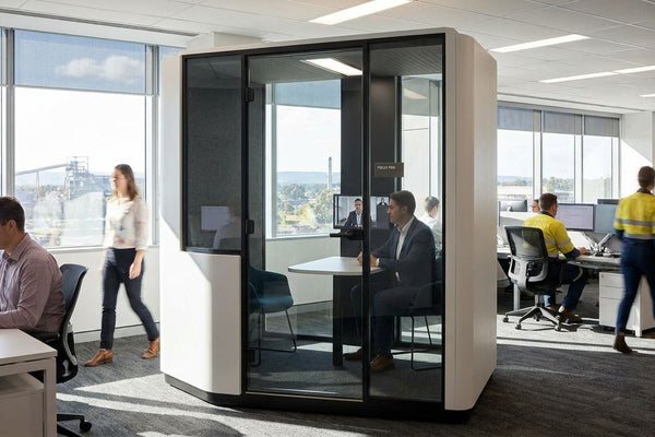 Soundproof pods for mining company head offices
