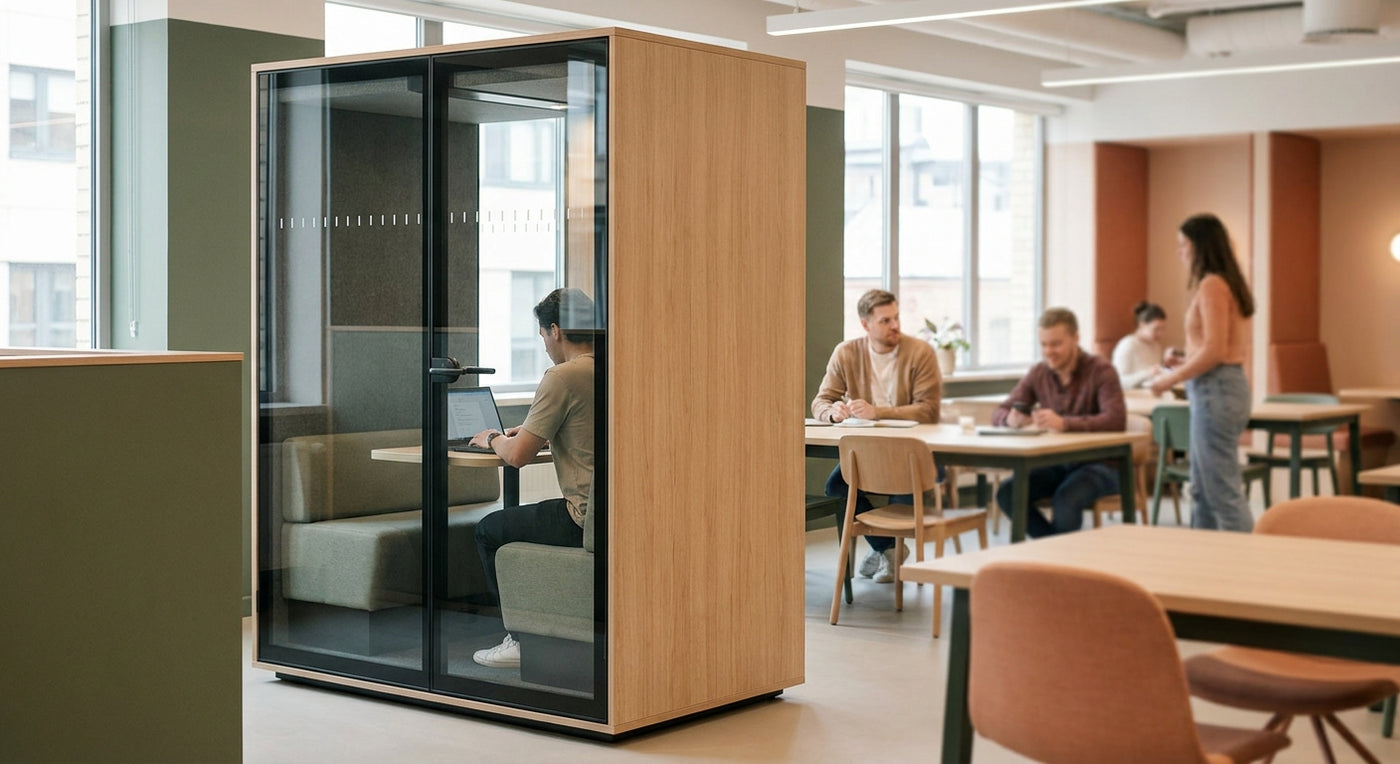 Acoustic work pod for coworking spaces
