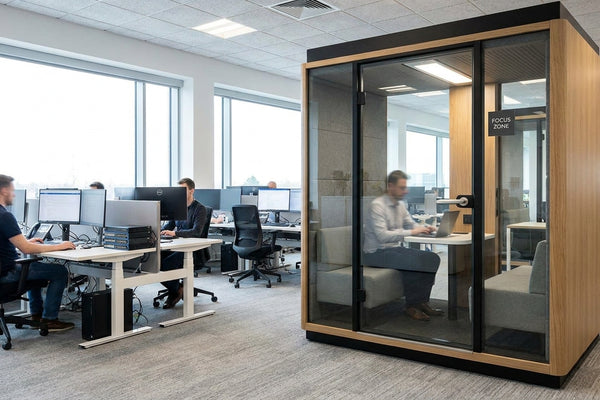Soundproof pods for telecom company offices