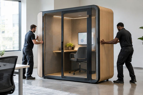 Can an office pod be installed without drilling floors?
