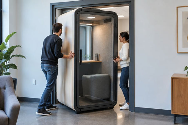 Can an office pod fit through a standard doorway?