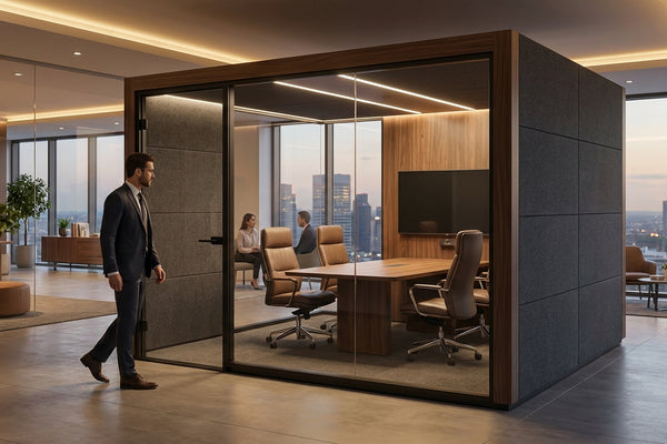 Acoustic meeting pod for executive and boardroom use