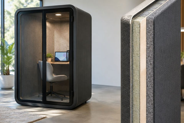 How thick are the walls on a soundproof office pod?