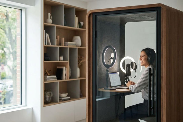 Soundproof pods for e-learning content creators