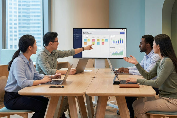 How to configure a 4 person pod for daily sprint reviews