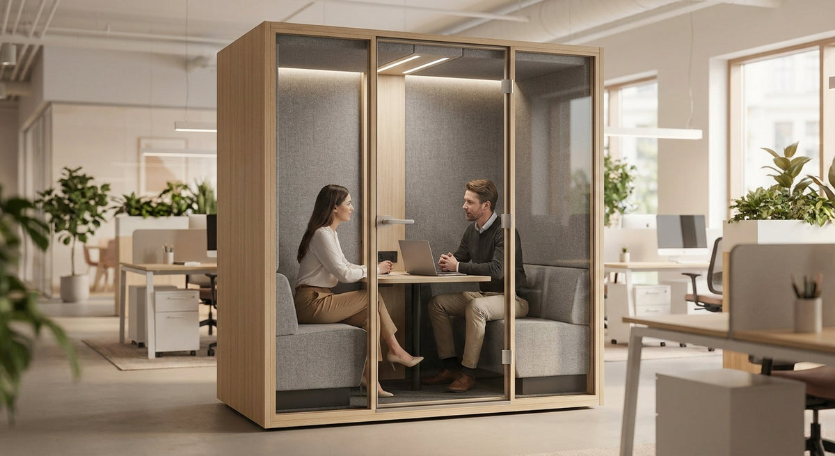 Soundproof office booth for managers and team leads