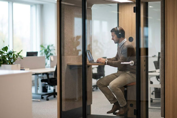 Soundproof booths for client-facing consultants