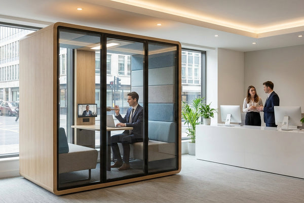 Soundproof pod for estate agency branch offices