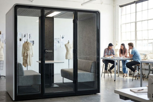 Meeting pods for fashion design studio offices