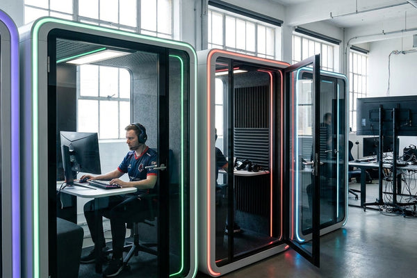 Soundproof pods for esports and gaming studios