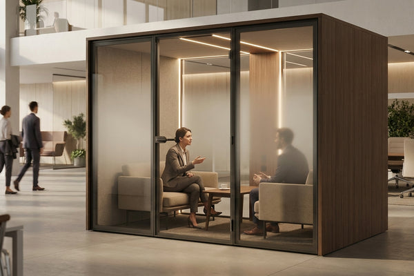 Office pod for executive coaching sessions