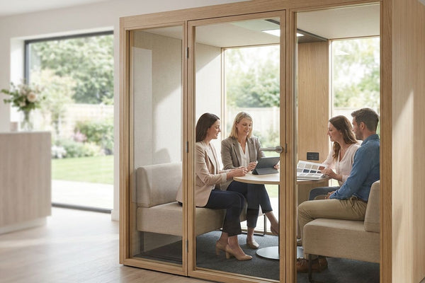 Private consultation pods for wedding planning businesses