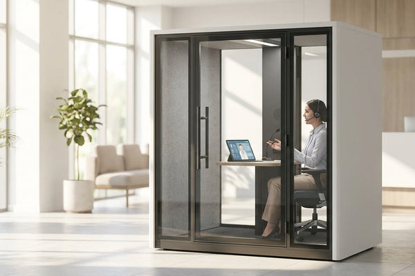 Soundproof pod for remote medical triage and telehealth calls