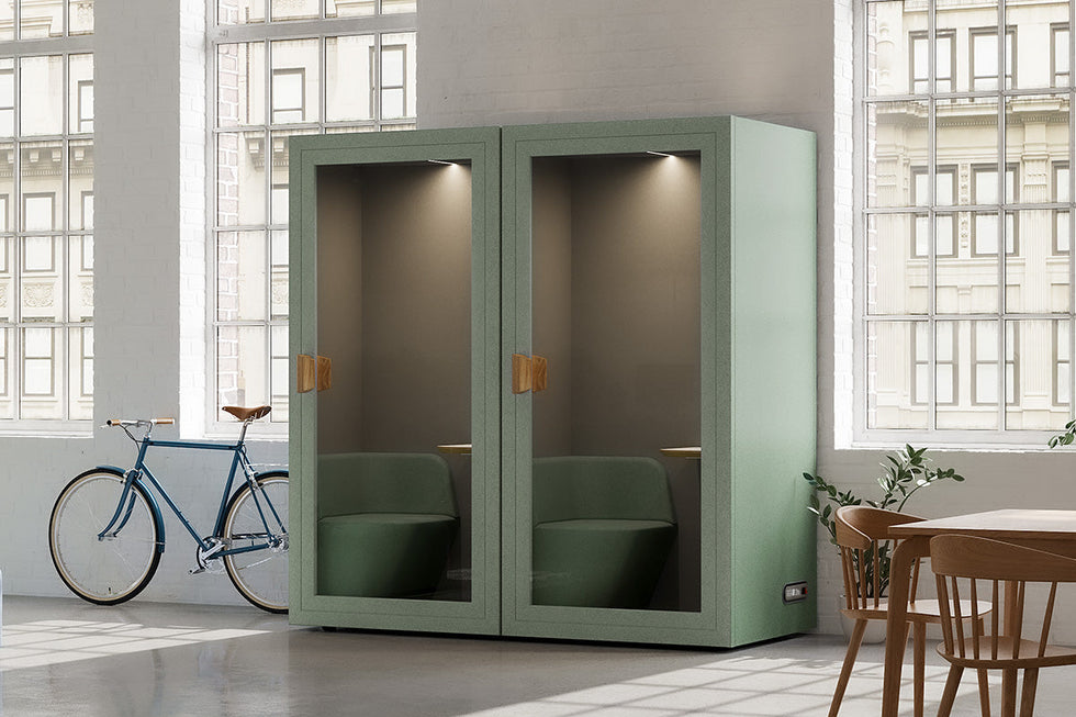 office phone booths offering flexiable, quiet, distraction-free areas that boost productivity the workplace.