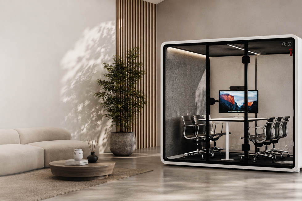 6-person meeting booths by Soundbox Store – soundproof meeting booth for office meetings and noise reduction